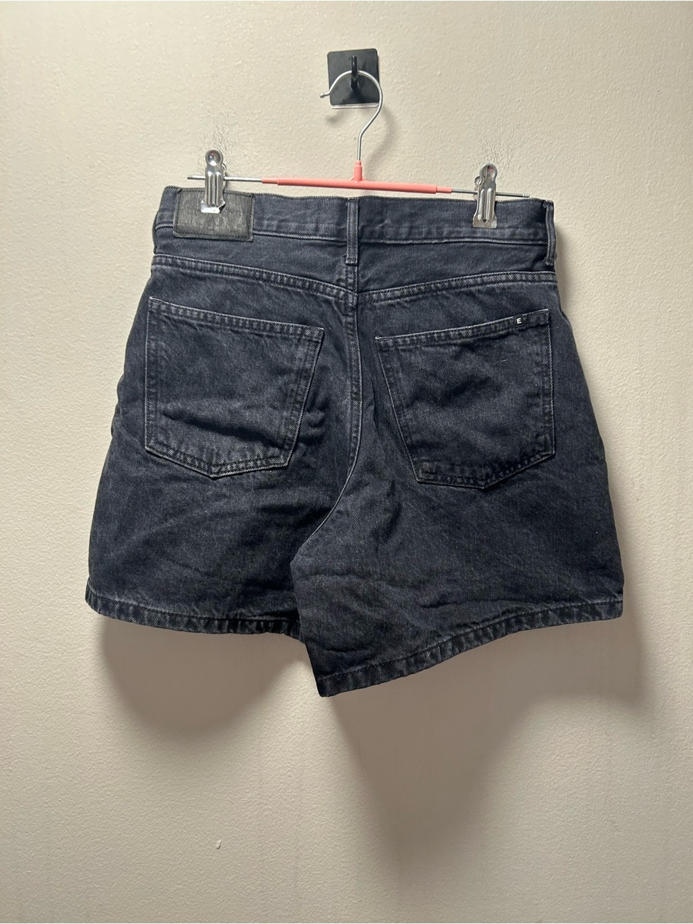 Everlane High Waist Black Women's Denim Shorts - Picture 3 of 3